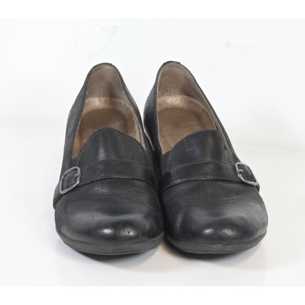 Dansko Womens Size 39 Rosalie Black Leather Mary Jane Clogs Loafers Comfort Walk - Picture 1 of 11